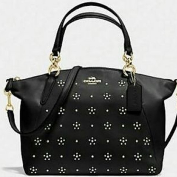 Coach Handbags - Coach Kelsey Leather Satchel with Crossbody strap Decorative Gold Grommets